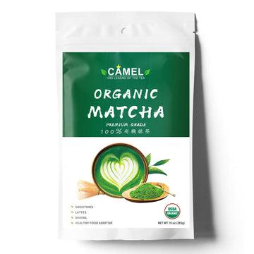 Camel Certified Organic Matcha Green Tea Powder Matcha Premium Culinary Grade 10 Oz First Harvest Pure Matcha Powder Unsweetened
