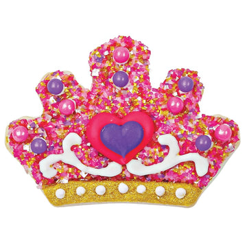 Princess Tiara Designer Cookie Kit - Decorate 8 Tiara-Shaped Sugar Cookies With Glittery Sugar, Icing & Edible Accessories - Nut