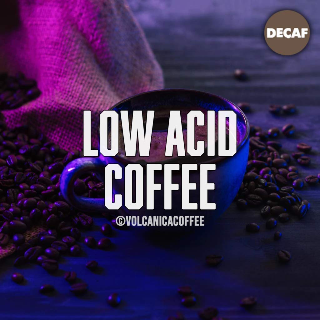 Low Acid Decaf Coffee, Blend of Natural Low Acidic Coffee, Ground, Fresh Roasted, Kosher, 5 lbs