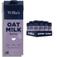 Willas Organic Oat Milk - Unsweetened Oat Milk, Shelf Stable Milk, Organic Non GMO Oat Milk Unsweetened, Low Sugar Oatmilk (1g)