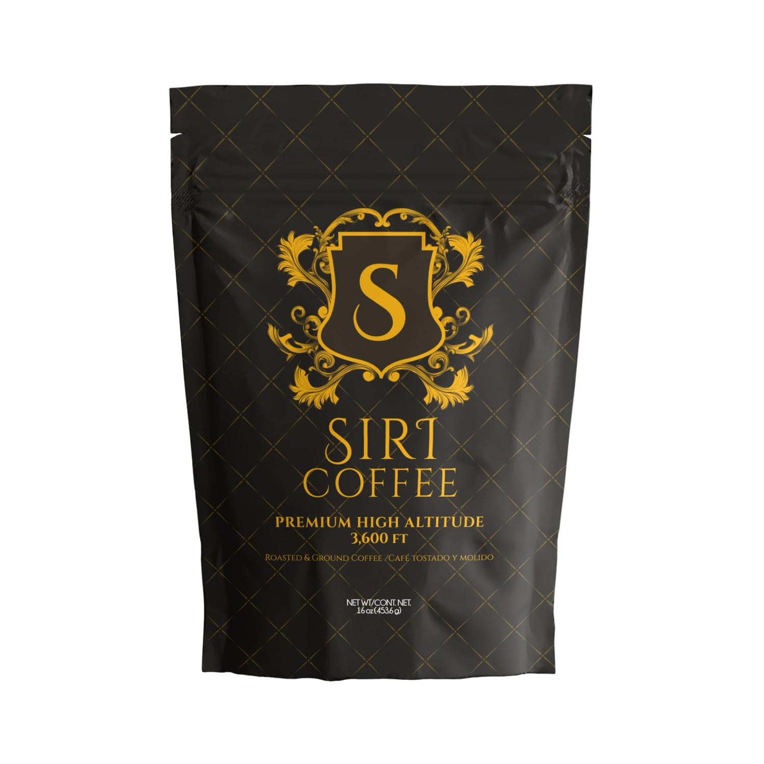 Siri Roast Ground Coffee & High Altitude Organic 1 Lb  Tested For Molds & Toxins  Smooth Chocolate Notes  Top-Grade Ground Coffee