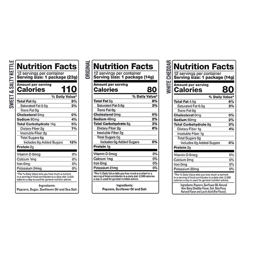 Skinny Pop Popcorn Variety Pack - Snack Bags Assortment Care Package - Care Package Gift Box (35 Count)
