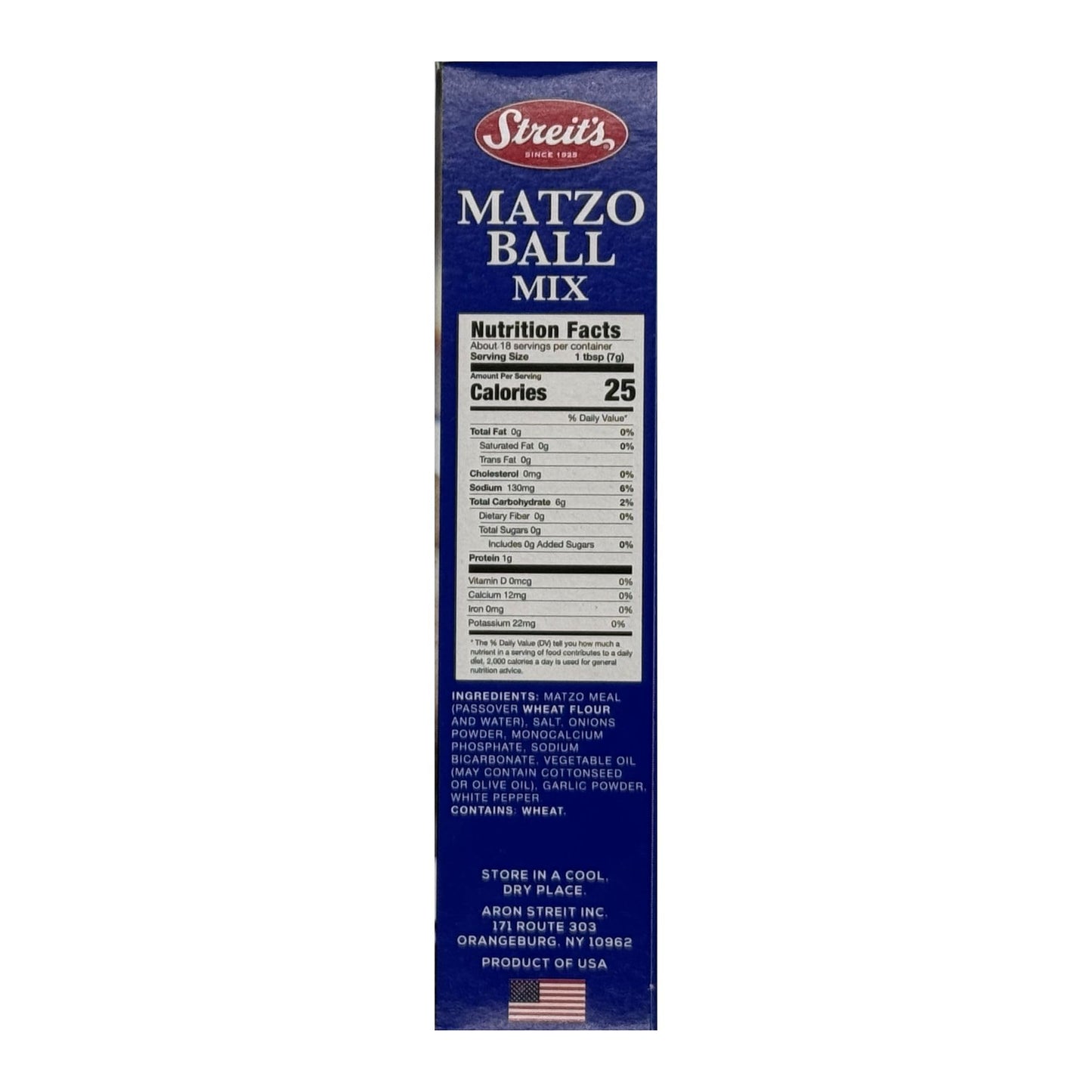 Streits Matzo Ball Mix - Kosher Certified, Suitable for Passover, No MSG Added, Just Add Eggs & Oil, Vegan-Friendly, Family Own