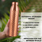 Norman Jr, Hammered Copper Water Bottle 1 Ltr Extra Large - An Ayurvedic Pure Premium Copper Vessel- Drink More Water, Lower Sug