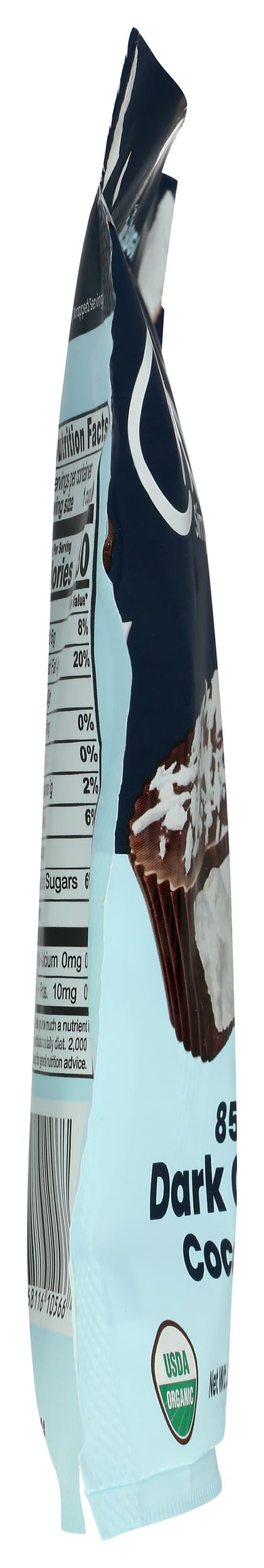 ChocXO Organic 85% Dark Chocolate Coconut Cups, 3.45 OZ - Vegan, Gluten-Free, Non-GMO Treats for Healthy Snacking