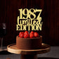 Limited Edition 1987 Cake Topper 38Th Birthday Happy Birthday Cake Topper Men And Women Cheer 38Years Old Handmade Golden Glitte