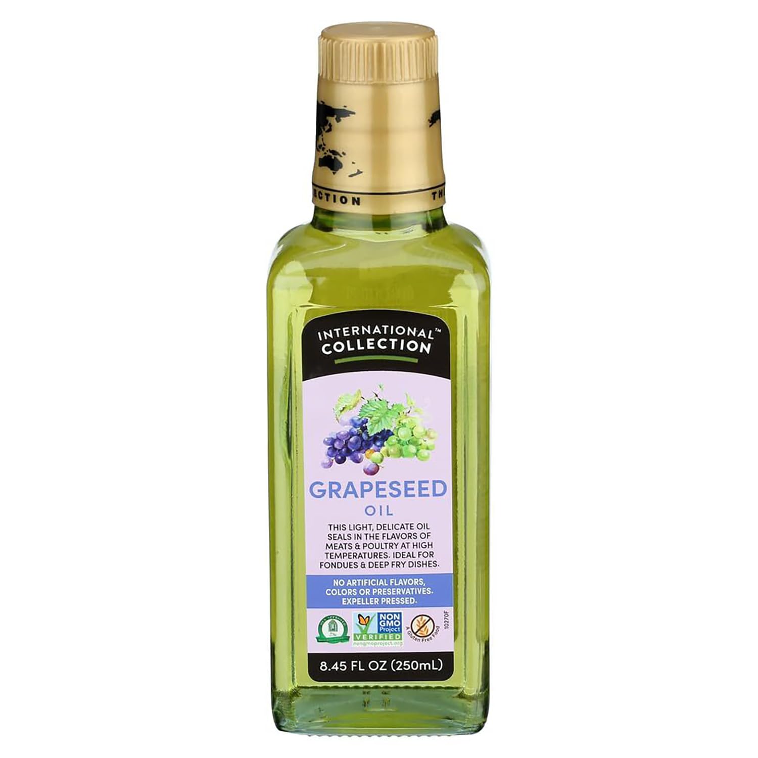 International Collection Grapeseed Oil, 8.45 fl oz (Pack of 1) | Expertly Sourced, Quality Oils | NonGMO Project Certified, No A