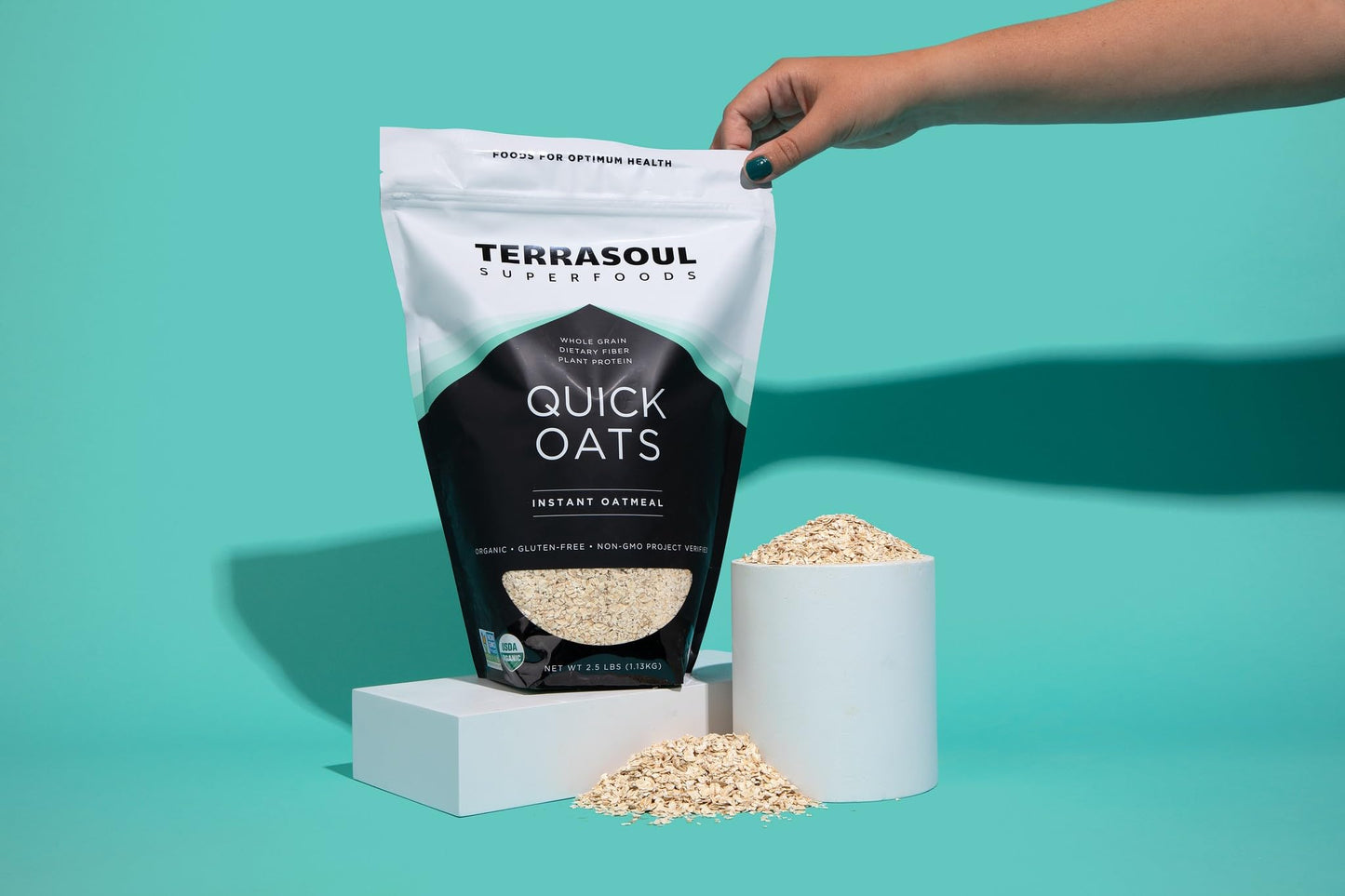 Terrasoul Superfoods Organic Instant Quick Oats, 2.5 Lbs, Premium Grade, Non-Gmo, Gluten-Free Breakfast Essential