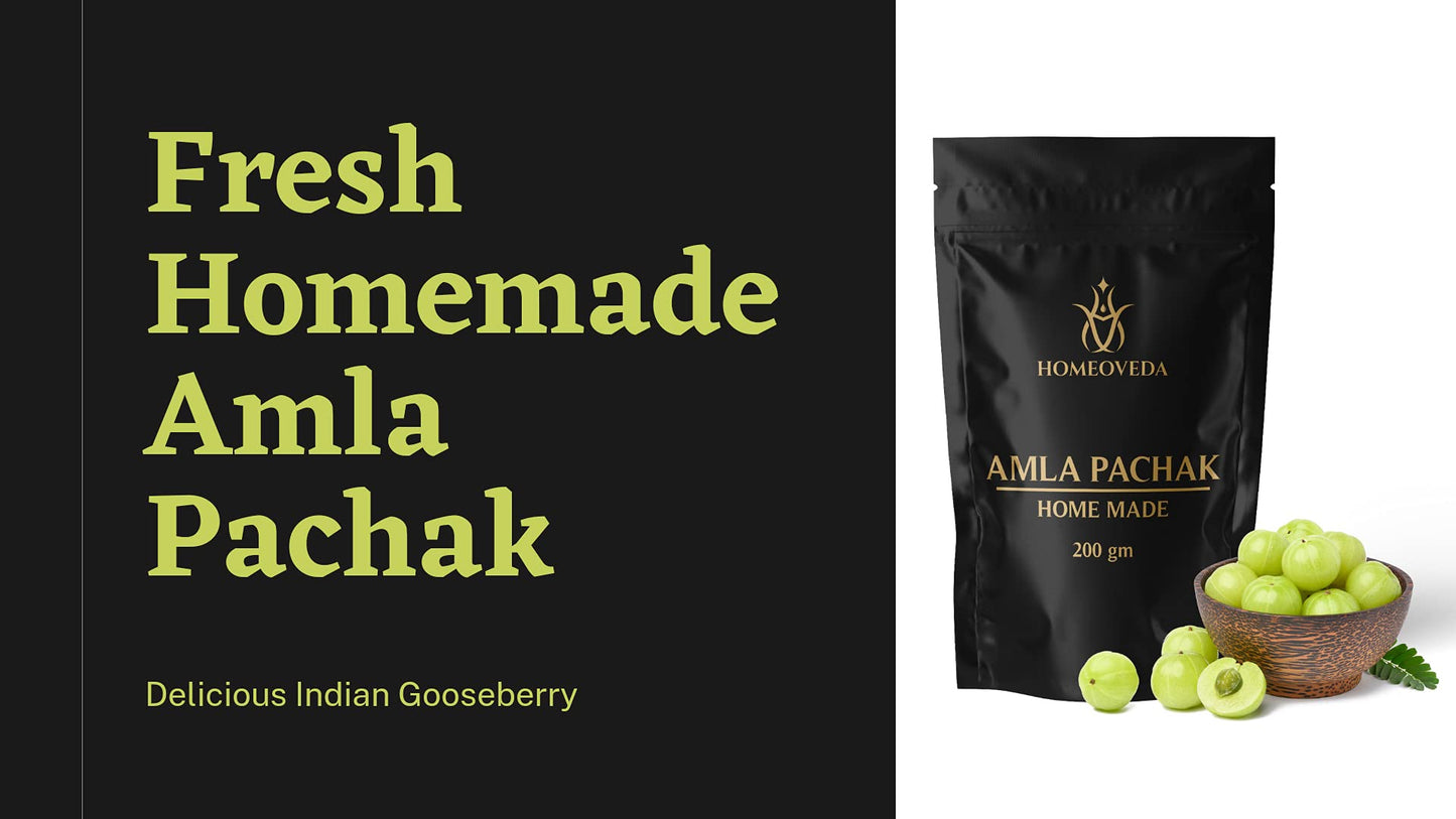 Homeoveda Homemade Amla Pachak, Organic Dried Salted Amla - 200 Gm (Salted Gooseberry)