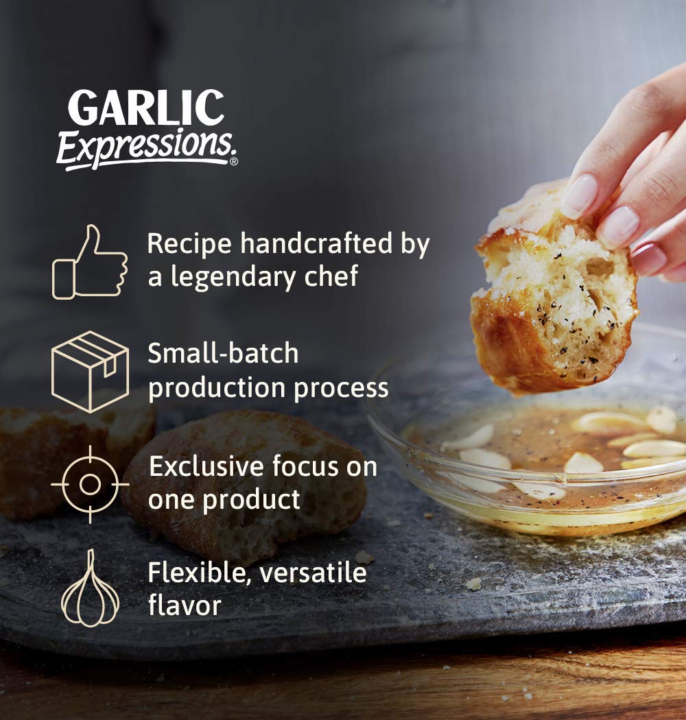 Garlic Expressions Vinaigrette Salad Dressing, Marinade | Non GMO, Vegan, Kosher, Allergen and Gluten Free Garlic Oil Vinaigrett