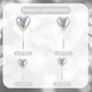 Beishida 20 Pcs Silver Heart Cake Toppers 3D Heart Cake Toppers Foam Toppers Cake Decoration Happy Birthday Cake Diy Cake Insert
