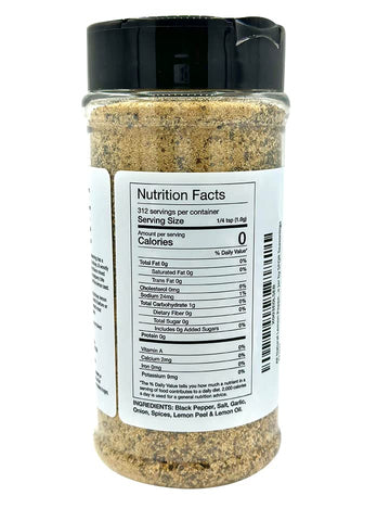All Natural Lemon Pepper Seasoning Xl 11 Ounce Jar No Citric Acid Or Artificial Coloring By Spqr Seasonings