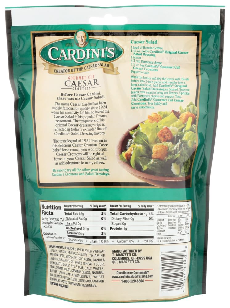Gourmet Cut Caesar Croutons 5 Ounces (Case Of 12)