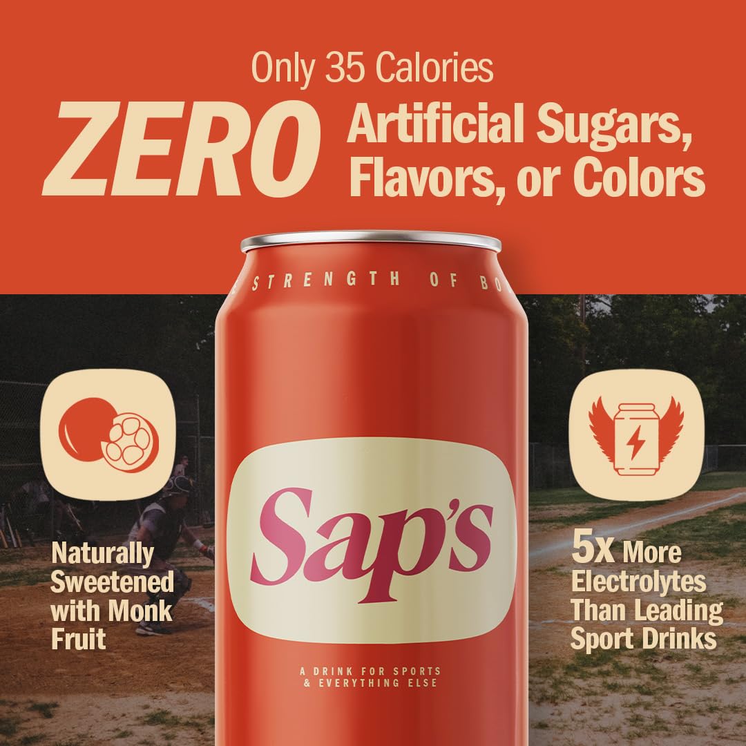 Saps Rapid Rehydration Sports Drink - 12 Cans, Passionfruit With Electrolytes And Adaptogens For Workouts, Wellness - Zero Artif