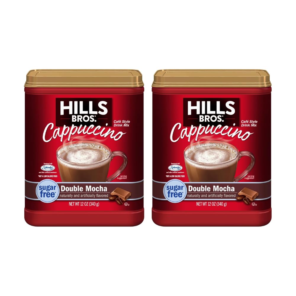 Hills Bros. Flavor Coffee (Sugar-Free Double Mocha, 12 Ounce (Pack Of 2)