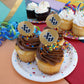 Graphics & More John Carroll University Secondary Logo Cupcake Picks Toppers Decoration Set Of 6