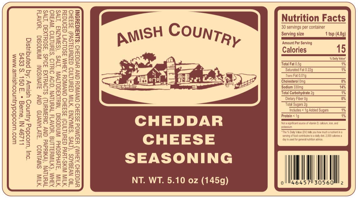 Amish Country Popcorn | Seasoning Variety Pack | 4 Bottles | White Cheddar - Cheddar Cheese - Sour Cream & Onion -Ranch | Nut Fr