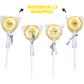 Sun Candy Lollipops - 30 Count Individually Wrapped Suckers Bulk - Cute Fun Summer Themed Yellow Candy Favors - Beach Theme Part