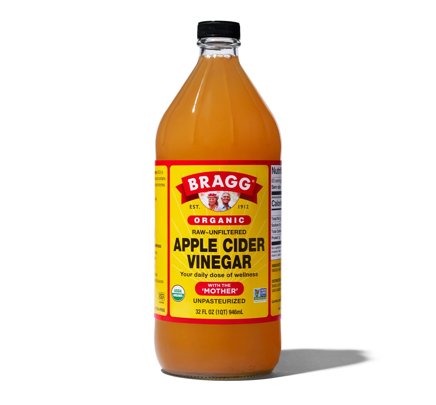 Bragg Organic Apple Cider Vinegar - Raw & Unfiltered, 32 fl oz, Pack of 1