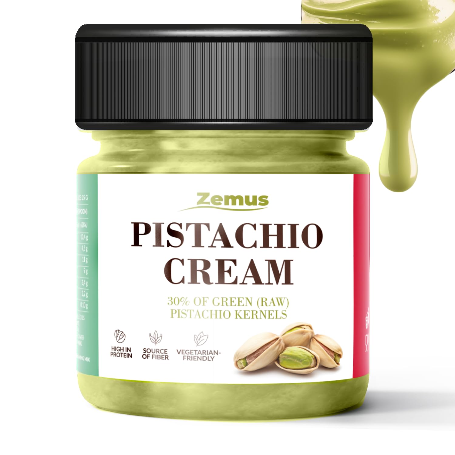 Premium Pistachio Cream Spread (7.05 oz / 200g) - Ideal for Dubai Chocolate Bar Recipes, Gluten-Free, Cream Cheese Compatible, R