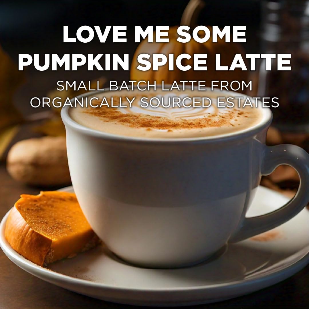 Mauds Pumpkin Spice Latte Coffee Pods  18 ct | Love Me Some Pumpkin Spice Latte | 100% Arabica Coffee | Solar Energy Produced Recyclable Single Serve Coffee Pods Compatible with Keurig K-Cup malt-inspired