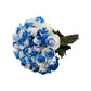Blommingmore | Fresh Cut Natural Flowers | Tinted Blue And White Roses | 25 Stems - 20In | Home, Office, Wedding Decor, Diy, Par