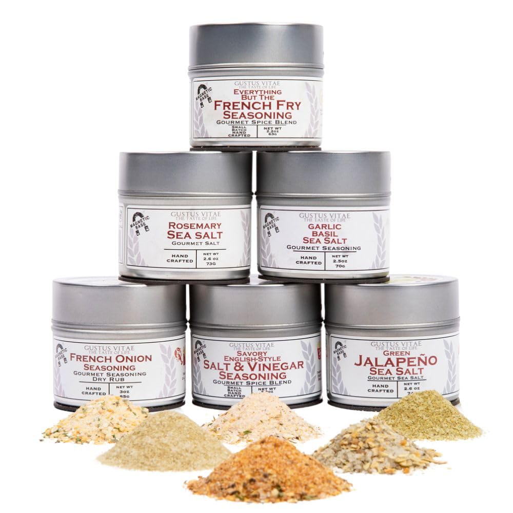 Gourmet French Fry Seasoning Set - Six Pack | Oprah's Favorite Thing 2024 | Authentic Small Batch Seasoning Mixes | 6 Gourmet Al