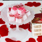 Cerez Pazari Turkish Delight With Rose Flavour 230Gr Gourmet Small Size Snacks Gift Box | No Nuts Sweet Traditional Vegan Soft C