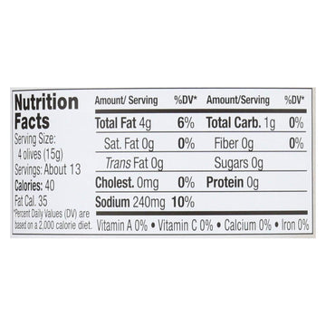 Pitted Whole Greek Kalamata Olives, Organic 7 Ounces (Case Of 6)