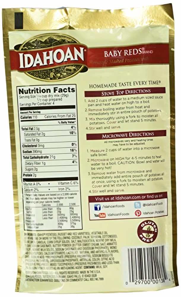 Idahoan Baby Reds Mashed Potatoes (Pack Of 6)