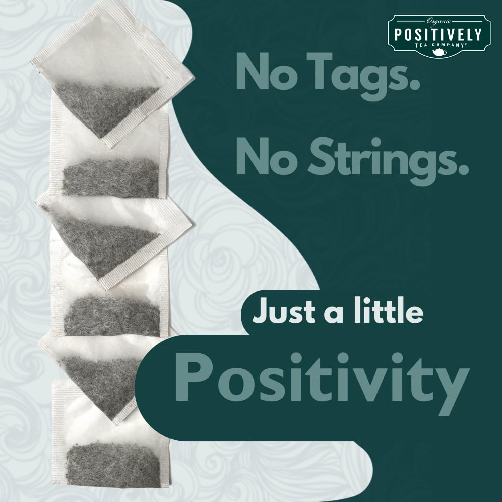 Organic Positively Tea Company Spearmint Leaf Herbal Tea Bags, Eco-Friendly, Non-GMO, 100 Count