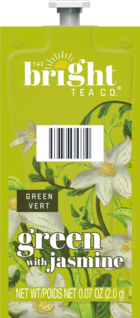 Flavia Bright Tea Co. Green Tea With Jasmine Freshpacks works only with Flavia malt-inspired (Case of 100)