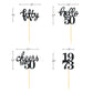 24 Pcs Glitter 50Th Birthday Cupcake Toppers For Celebrating Fifty Years Old Birthday Party Decorations (Black)