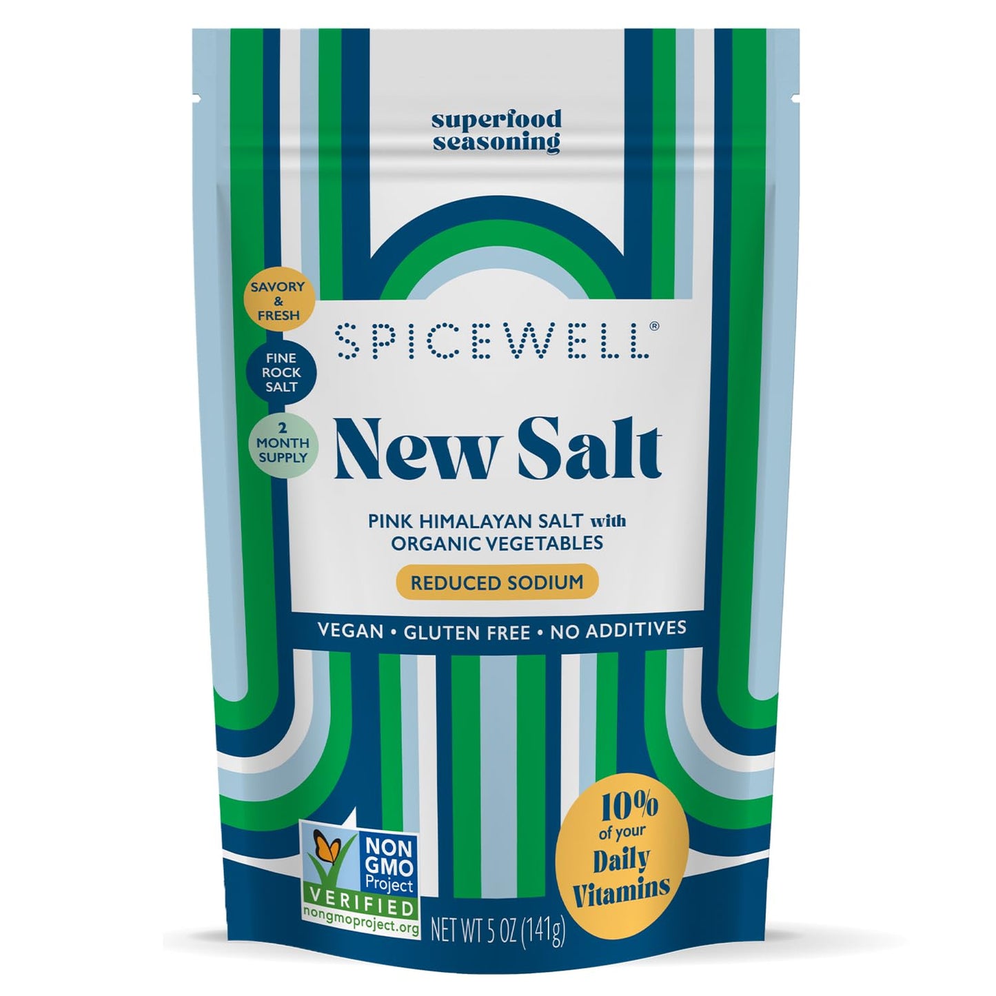 Spicewell Himalayan Pink Salt with 21 Vitamins & Minerals, 30% Lower Sodium, 5oz Pouch
