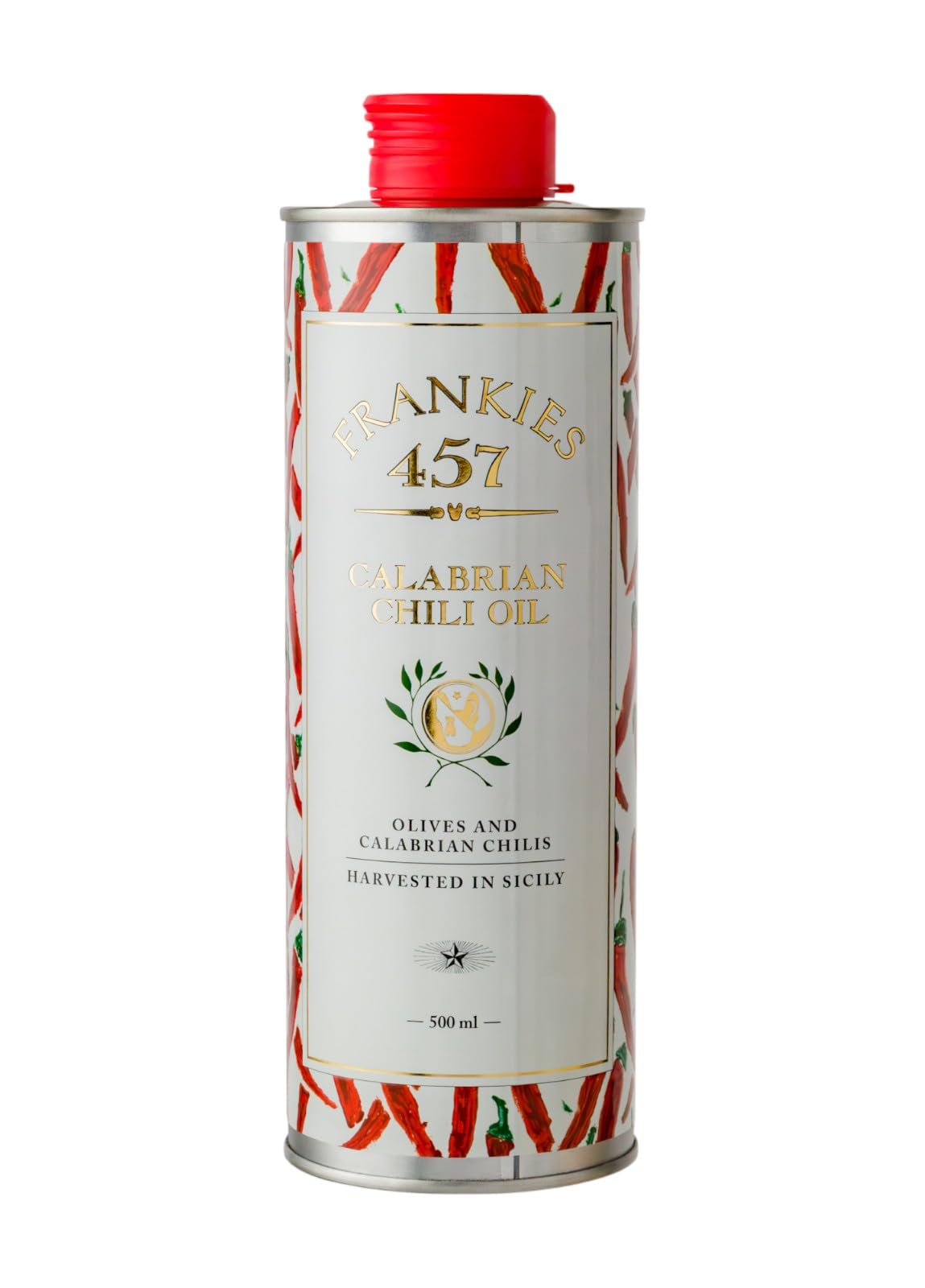 Frankies 457 Spicy Calabrian Chili Oil - Premium Extra Virgin Olive Oil and Italian chilis - Harvested in Sicily - Rich in Flavo