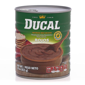 Goya Instant Vegetarian Ducal Refried Red Beans, Non-GMO and Gluten, Excellent Source in Protein & Iron, Cholesterol Free, 29 Oz