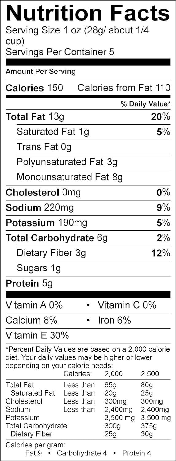 Emerald Dry Roasted Almonds, 5 Ounce Resealable Bag (Pack Of 12)