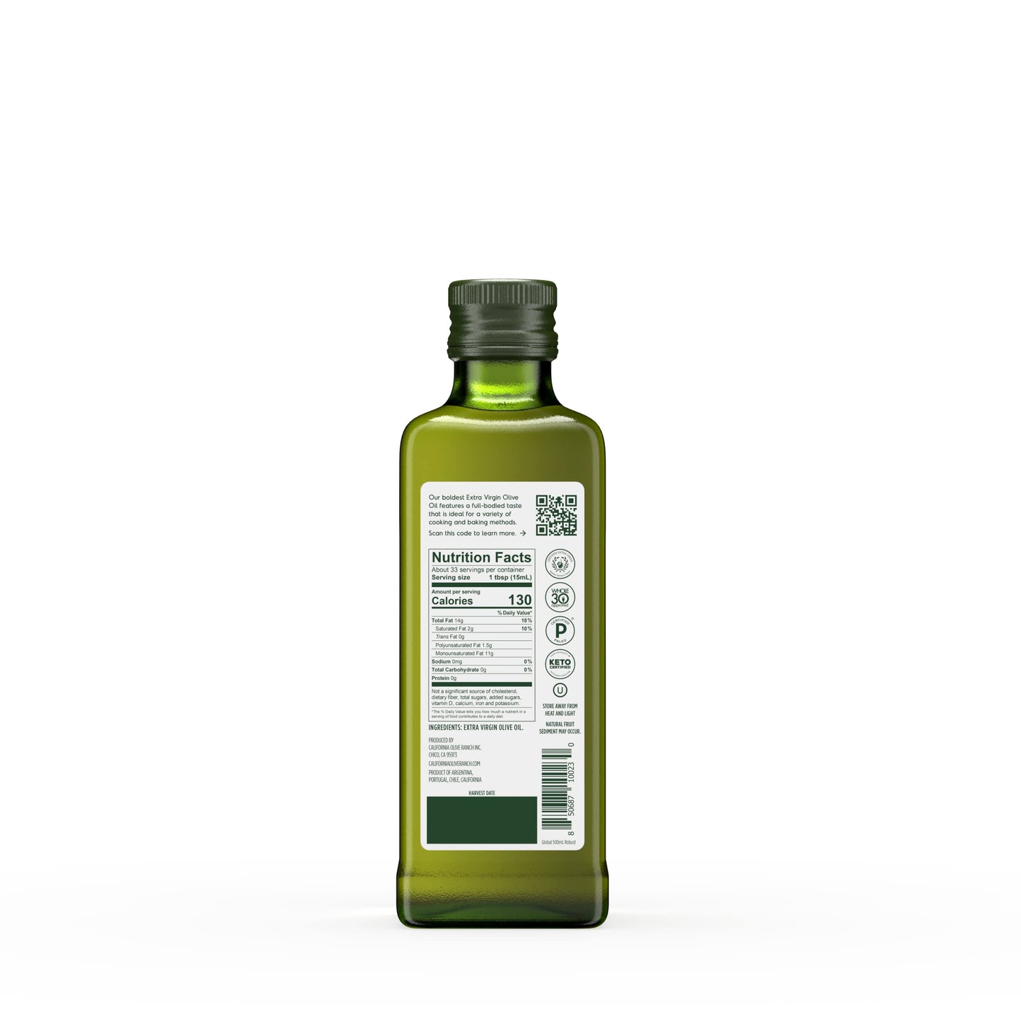 California Olive Ranch Extra Virgin Olive Oil, Global Blend, 500 mL