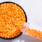 NIPEOR Orange Heart Sprinkles - Jumbo Heart Shapes for Cake Decorating - 3.53 oz