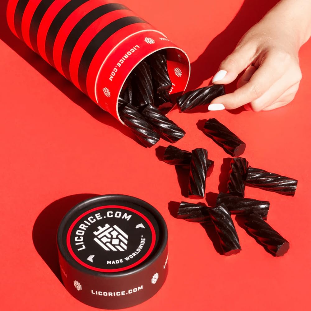 Licorice.Com Gourmet Licorice Candy Duo Pack - Australian Red And Black Twists