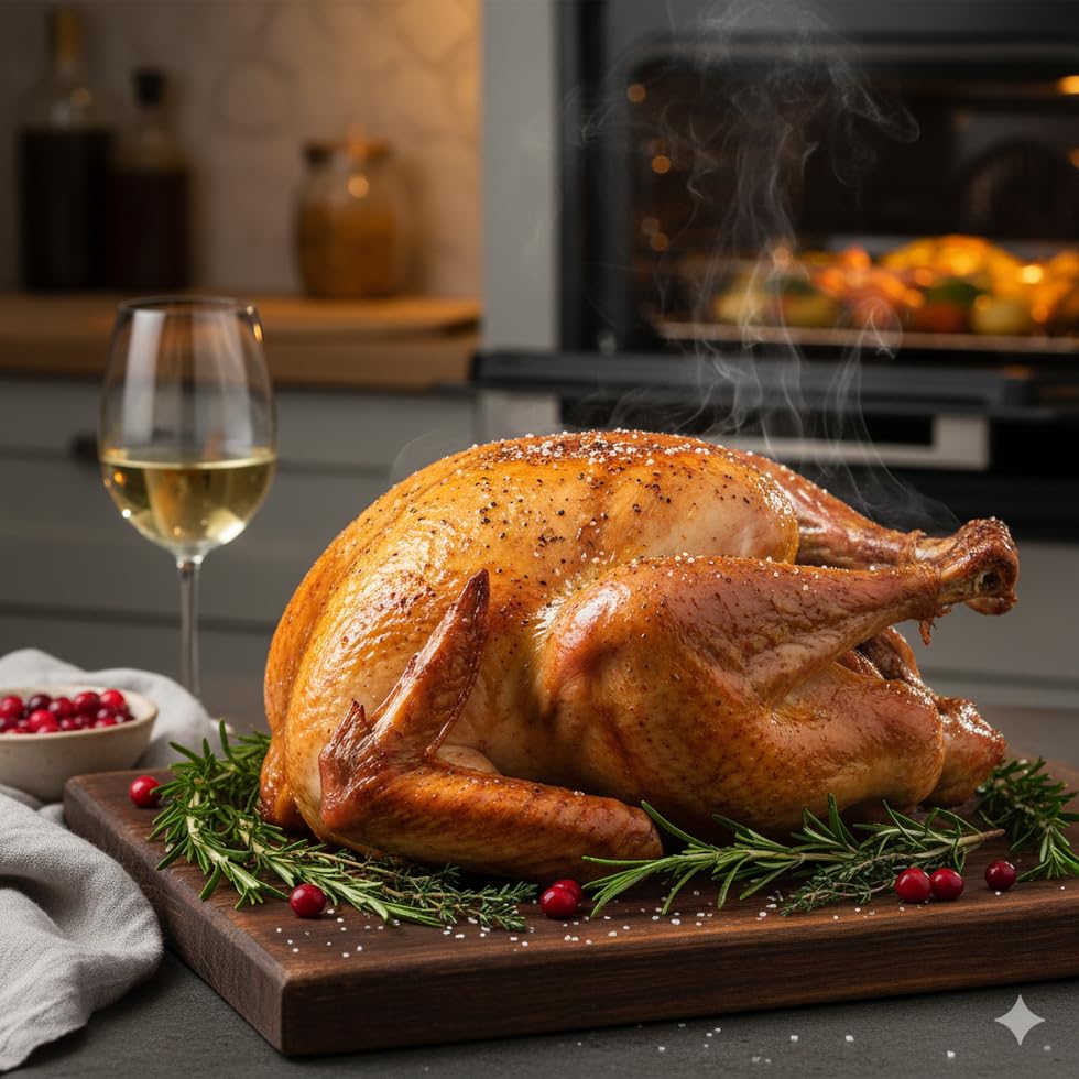 Natural Whole Turkey Uncooked 14-16 lbs, Free Range Whole Turkey, Glatt Kosher Certified, Farm-Raised, Without Giblets, No Antib