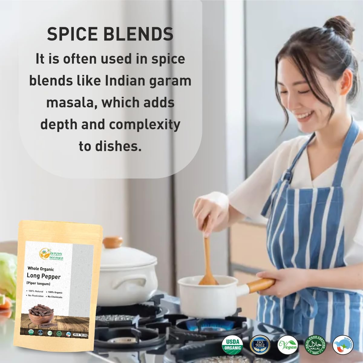Herbs Botanica Long Pepper Whole Organic Piper Longum Black Peppercorns Pippali Whole Piper Indian Pure Longum Natural Poivre Wh
