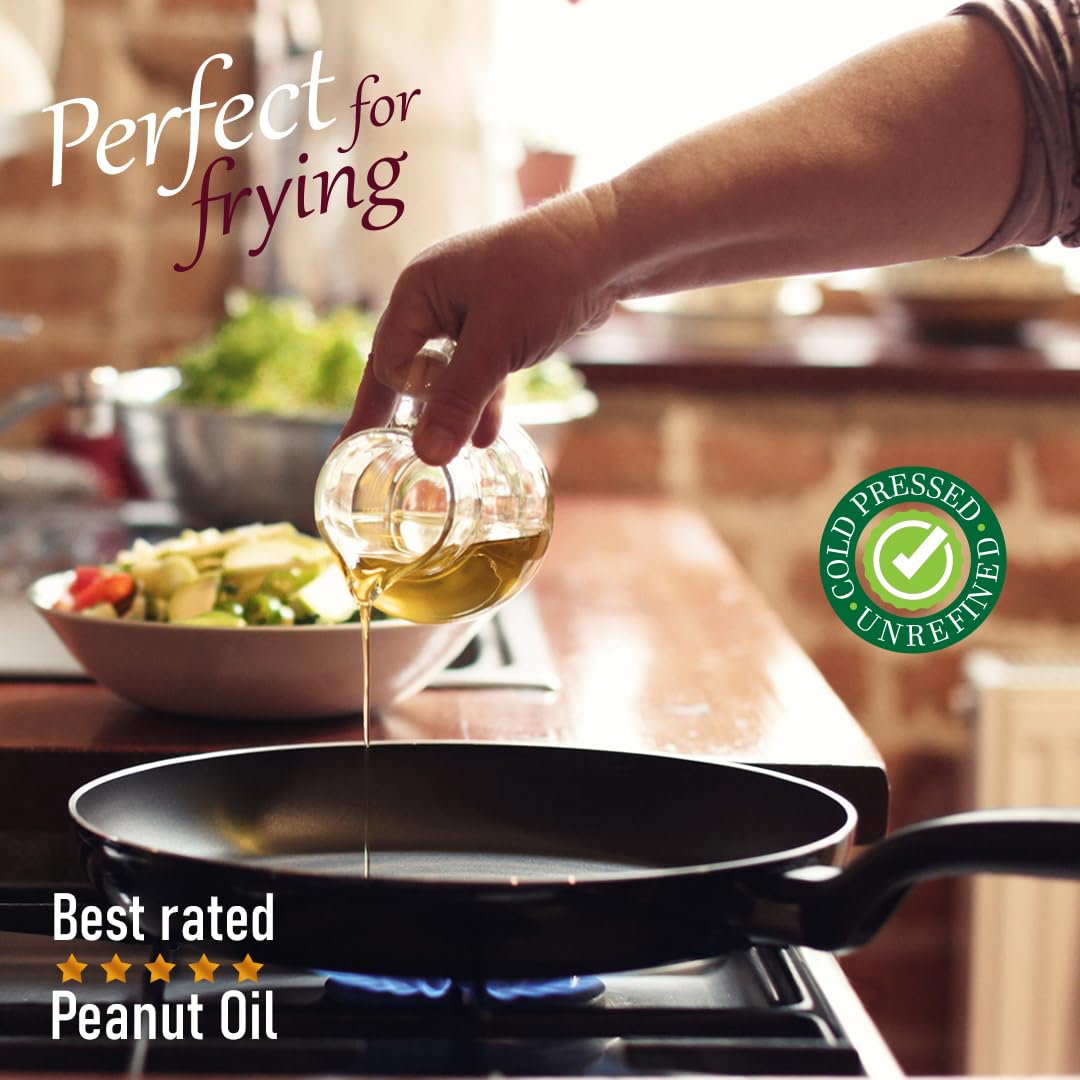 Naturemills Natural Peanut Oil - 1 Liter - 33.8 Fl.Oz - Cold Pressed, Unrefined