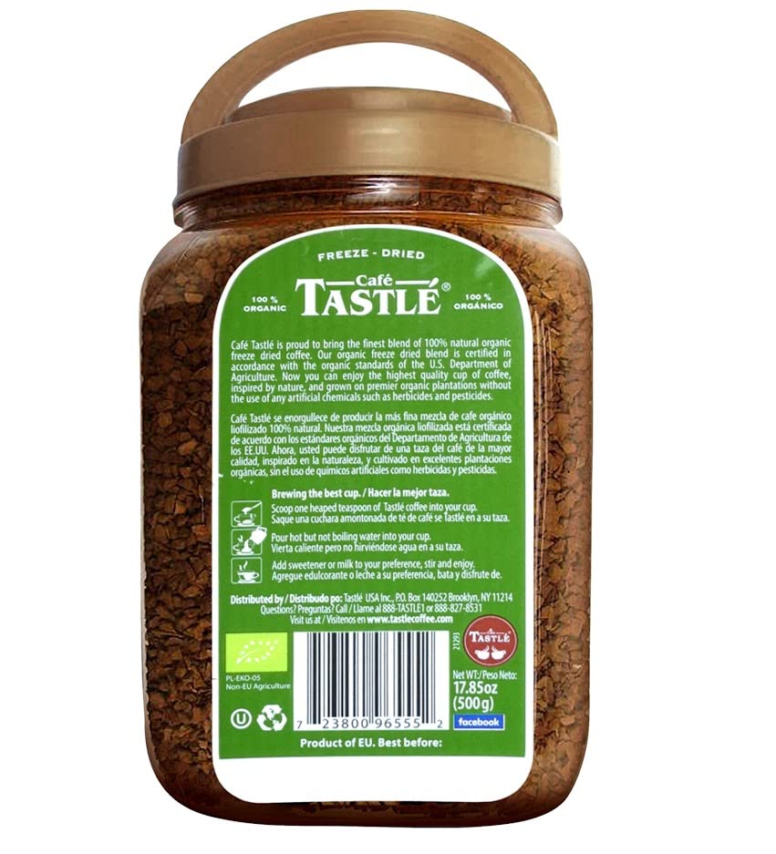 Cafe Tastl   100% Organic Instant Coffee, 17.85 Ounce