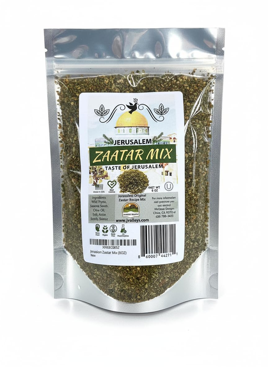 Julians Valleys Zaatar Spice Mix | Natural Herbs & Pure Sumac | 8OZ | No Preservatives