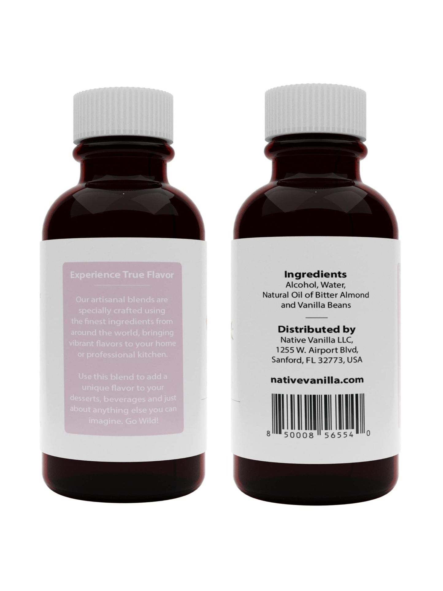 Native Vanilla Pure Amaretto Flavoring Extract - 4 Fl Oz - Ideal for Cooking, Baking, and Dessert Crafting