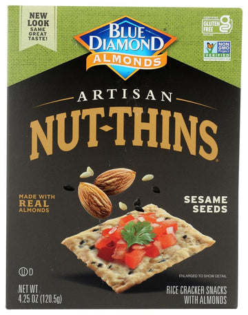 Blue Diamond Cracker NUT Thin SSME See, 4.25 OZ (Pack of 4)