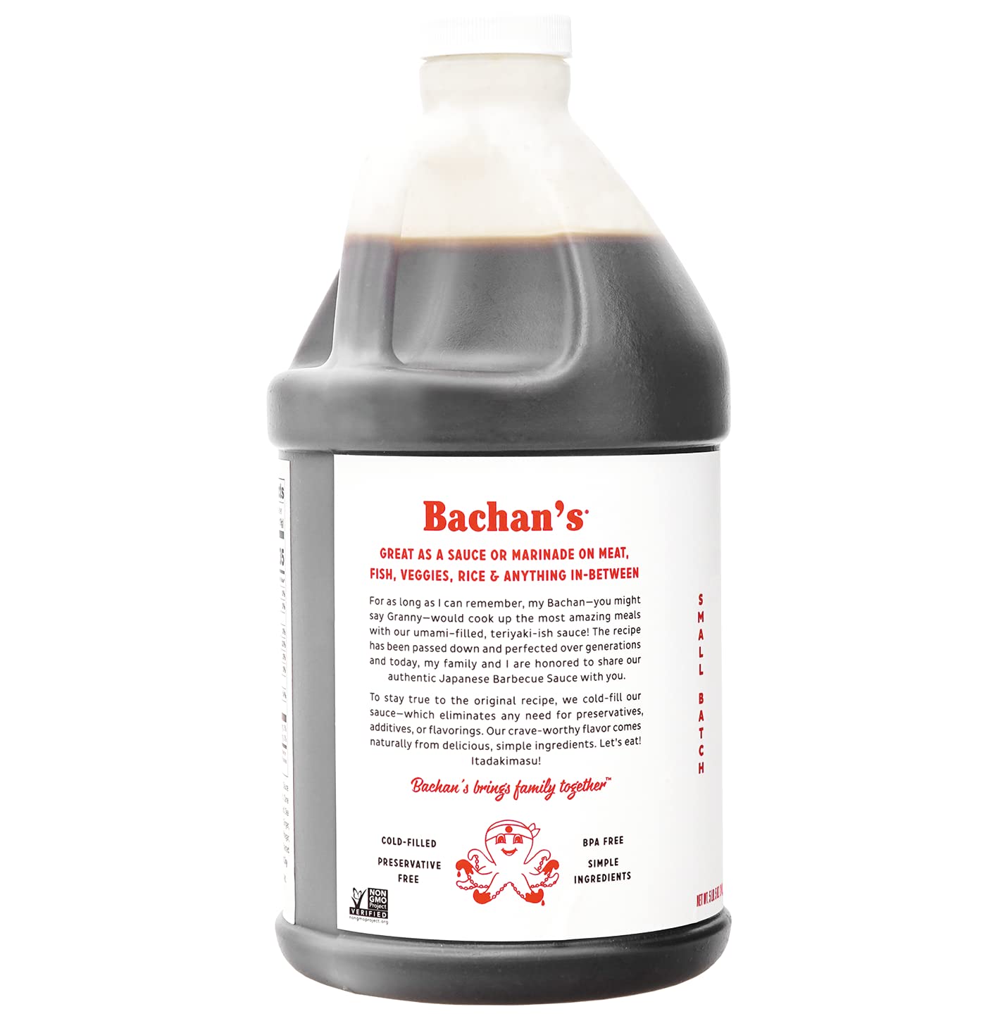 Bachan'S - Original Japanese Barbecue Sauce, 85 Oz, Half Gallon - Bbq Sauce For Wings, Chicken, Beef, Pork, Seafood, Noodles, An