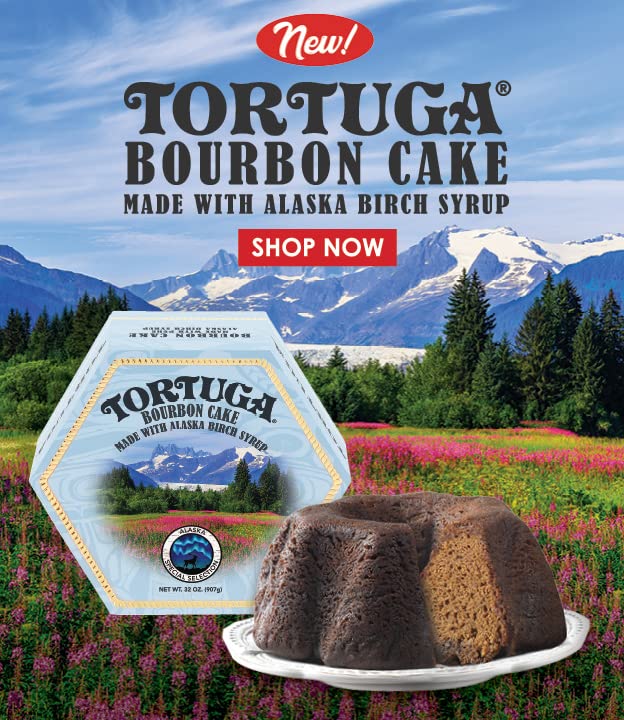 TORTUGA Alaska Birch Syrup spirit-inspired flavor Cake - Premium Gourmet Gift - 4 Oz.