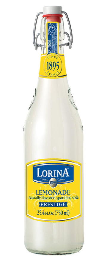 Lorina Sparkling Fresh Lemonade, Naturally Flavored Carbonated Soda, 25.4oz (3-Pack), Gluten-Free, No Artificial Colors or Flavors